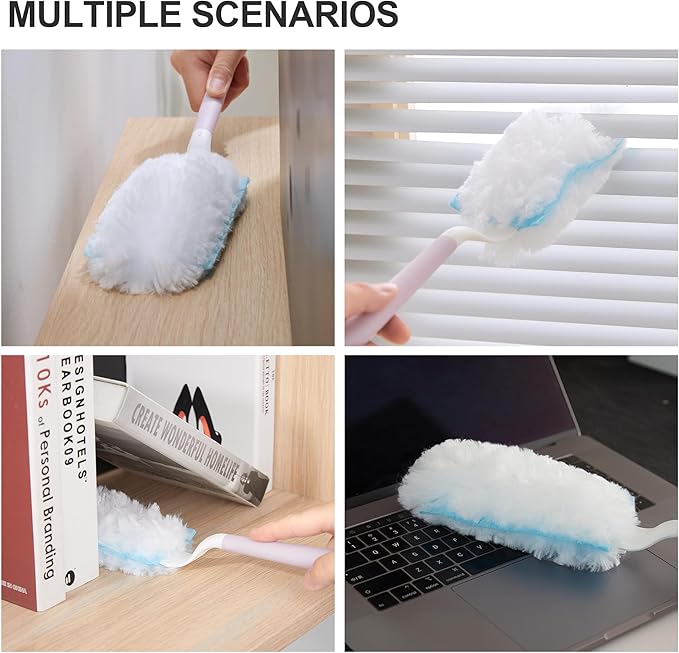 JOYMOOP Disposable Dusters for Cleaning, Heavy Duty Refills, Multi-Surface Dusting Brush for Pet Hair and Home Cleaning - Yellow