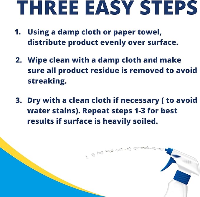 Carbona Stainless Steel Cleaner | Streak Free Formula | For Refrigerators, Sinks, & Dishwashers |16.8 Fl Oz Each, 3 Pack