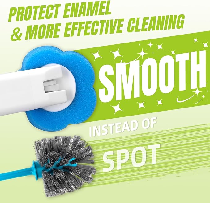 KOKL Disposable Toilet Brush, Toilte Wand Kit, Toilet Brush and Holder with 12 Refills, Toilet Bowl Brush, Toilet Bowl Cleaning Wands, Toilet Cleaning System for Bathroom Maintenance