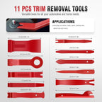 LadyRosian 37Pcs Trim Removal Tool Set, Car Upholstery Repair Kit, Auto Clip Pliers Fastener Remover Tool, Door Panel Tool, Car Panel Tool Radio Stereo Removal Tool Kit with Storage Bag (Red)