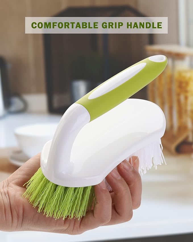 Heavy-Duty Scrub Brush for Bathroom, Kitchen, Shower, Tile, Carpet, and Bathtub Cleaning, 3 Pack