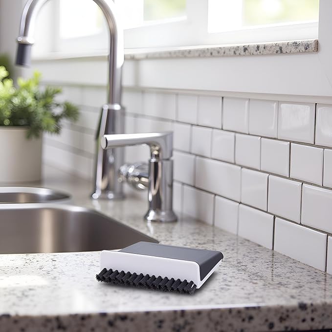 Black Kitchen Sink Squeegee Cleaner Countertop Brush Wiper Vegetable Cleaning Brush Wiper Home Kitchen Tool Accessories Fruit and Vegetable Cleaning Brushes