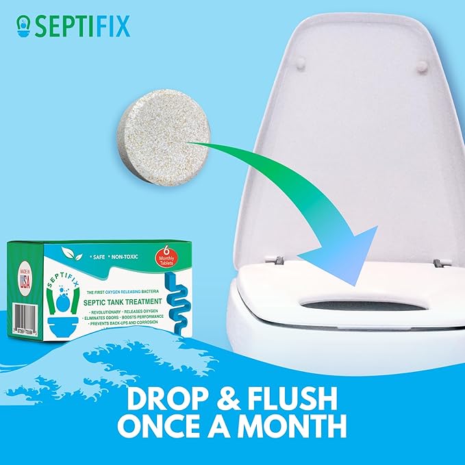 Septic Tank Treatment Tabs - Live Aerobic Bacteria Tablets For Your Septic Tank