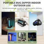 Solar Bug Zapper Indoor Outdoor, 4200V Portable Electric Mosquito Zappers Waterproof, Rechargeable Cordless Insect Fly Zapper with 4000mAh Battery, LED Light for Home, Patio, Backyard, Camping