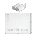 happimess HPM3000V-WHITE 30 Gallon Drawstring Unscented Trash Can Liner for Business Home Kitchen Commercial and Industrial White (100-Count, 4-Rolls of 25 Liners)