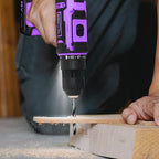 Purple Cordless Drill Set,20V Drill Driver with Battery and Charger,3/8-Inch Keyless Chuck, Variable Speed,with Drills Bits Set