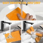 Cellulose Sponges, Large Size 4" x 6" x 1" - Heavy Duty Scrub Kitchen Sponge, Clean Tough Messes Without Scratching Kitchen Cleaning Pads, Pop Up Eco DIY (6 Pack), Yellow