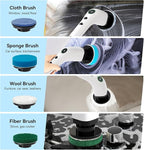 Electric Bathroom Cleaning Brush, Cordless Spin Scrubber Full Body Waterproof IPX7 with Adjustable Handle, 8 Replaceable Brush Heads for Bathtub/Kitchen/Window/Home -SD-CTB01