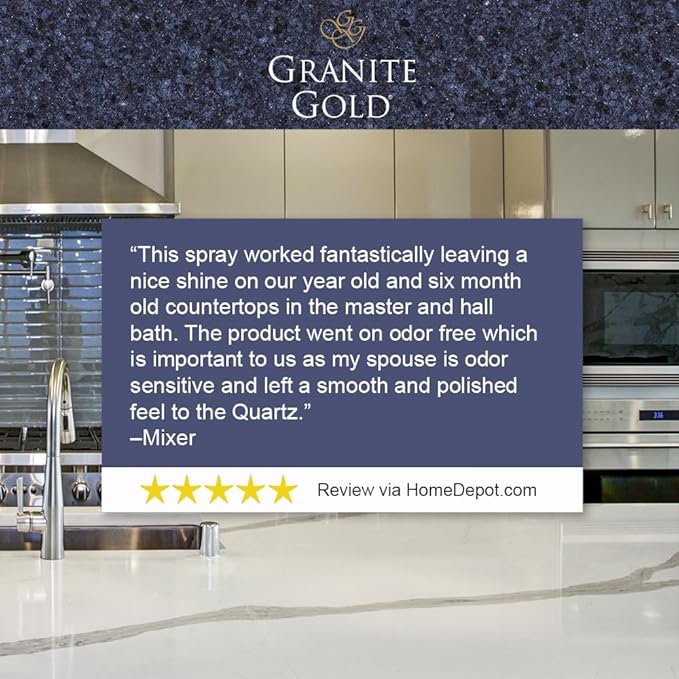 Granite Gold Clean and Shine Refill, Streak-Free Deep Cleaning and Polishing of Natural Stone and Quartz Surfaces, 64 Ounces