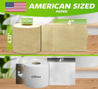Premium Toilet Paper 6 Rolls, 3PLY & 350 Sheets | FSC Certified, Biodegradable, Unbleached, Chemical Free, Plastic Free, BPA Free, Septic Safe Toilet Tissue (6)