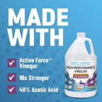 Industrial Strength 49% Vinegar – High-Performance Concentrated Cleaner for Home, Garden, Driveways & More – Biodegradable & Bleach-Free (Not for Food Use) - 1 Gallon (128 oz)