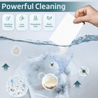 Poesie Laundry Detergent Sheets Fresh Linen Scent 160 Sheets 80 Large Loads Plastic Free Fast Dissolve Washing for All Washing Machine Traveling Dorm Life Save Space