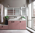 Krugg 72 Inch Tri-View Medicine Cabinet | Recess or Surface Mount | Blum Hinge 170 Degree Soft Close | (72"x30")