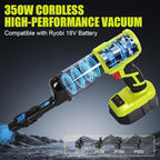 Cordless Vacuum Cleaner for Ryobi 18V Battery, 105AW Brushless Handheld Vacuum with 3-Speed Control, LED Light, 4 Nozzles & 5 Filters, Portable Vacuum for Car Floor Home (No Battery)