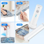 16 PCS Vacuum Seal Bags for Clothing with Electric Air Pump, Compression Space Saver, Vacuum Storage Bags for Luggage, Travel, Blankets, Pillows, Bedding and Moving, Hand Pump Included