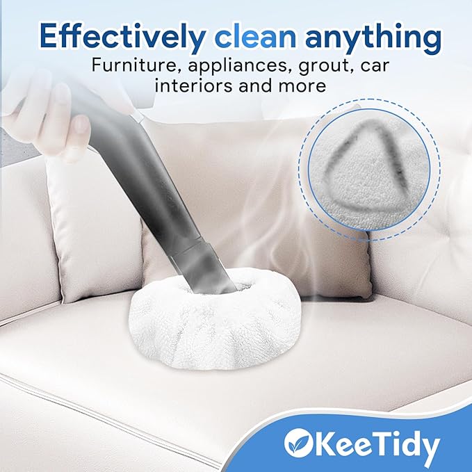 Steam Cleaner Accessories Compatible with Dupray Neat Steam Cleaners Fit for McCulloch Steamer Attachments Microfiber Pads Small Triangle Bonnets Reusable Washable Steam Mop Pads, 4 Pack