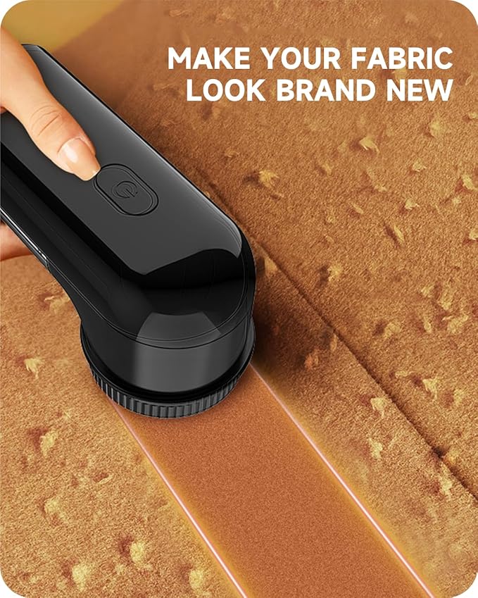 Fabric Shaver Lint Remover, Sweater Shaver to Remove Pilling, Lint Shaver with 2-Speed Power Adjustment, Fuzz Shaver for Clothes Balls-Battery Operated Black