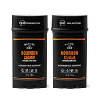 Barrel & Oak Aluminum Free Deodorant for Men, Natural Men's Deodorant with Patchouli & Cedar Essential Oil for Delicate Skin, Grooming Kit Gifts for Men, Bourbon Cedar, 2.7 oz, 2-Pack