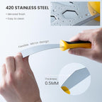 Voomey Putty Knife Scraper,Putty Knife Set, Metal Putty Knife 3 Pack, Paint Scraper Tool for Removing Wallpaper, Repairing Drywall, Scraping, Repairing, Plastering, and Other Painting Projects
