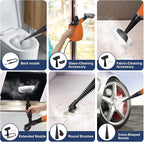 Steam Cleaner, Steam Cleaner for Home, Handheld Steam Cleaner with 16 Accessories and Automatic Steam Switch Suitable for Daily Cleaning of Living Rooms, Kitchens, Ovens and Tile Joints (Orange)