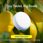 BLUELAND Toilet Bowl Cleaner Tablets, Starter Set, 14 Count with Tin, Lemon Cedar, Plastic-Free, No Harsh Chemicals, Plant-Based