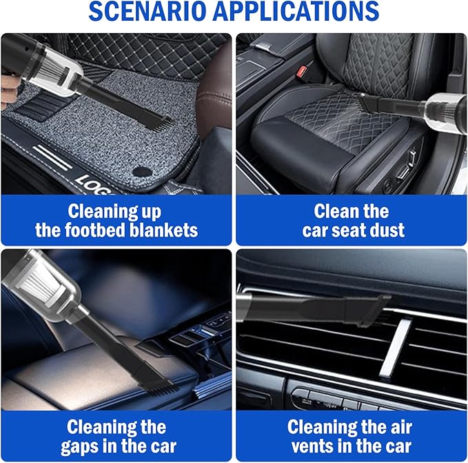 Madrigal High-Power Handheld Car Vacuum Cleaner - Cordless, Portable, 4500PA Brushless Motor, Rechargeable Dust Buster for Car and Home