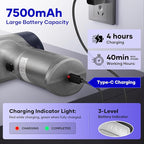 Mini Vacuum Cleaner, 3 in 1 Car Vacuum Cleaner High Power, 15000PA Powerful Suction, Air Duster, 7500mAh, Dual Filter,Adjustable Small Vaccum Portable Cordless for Cars,Desktop - Deep Blue