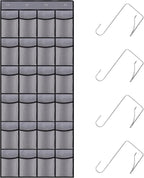 Over the Door Shoe Organizer, 24 Large Breathable Mesh Pockets, Hanging Storage Holder, Hanging Shoe Organizer(Grey)