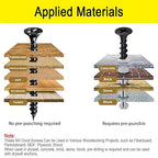 100 Pcs #7 X 1-1/4'' Black Screws,Drywall Screws, Phillips Flat Head Long Screw, Black Wood Screws,Used in Furniture,Woodworking Repairs and DIY Projects（M4 X 30mm