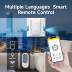 FMART W7 Window Cleaning Robot – Dual Nozzles Ultrasonic Spray, 4000Pa Suction, AI Path Planning, Edge Detection, Anti-Slip Safety, App Control Window Cleaner Robot for Indoor/Outdoor Glass & Tiles