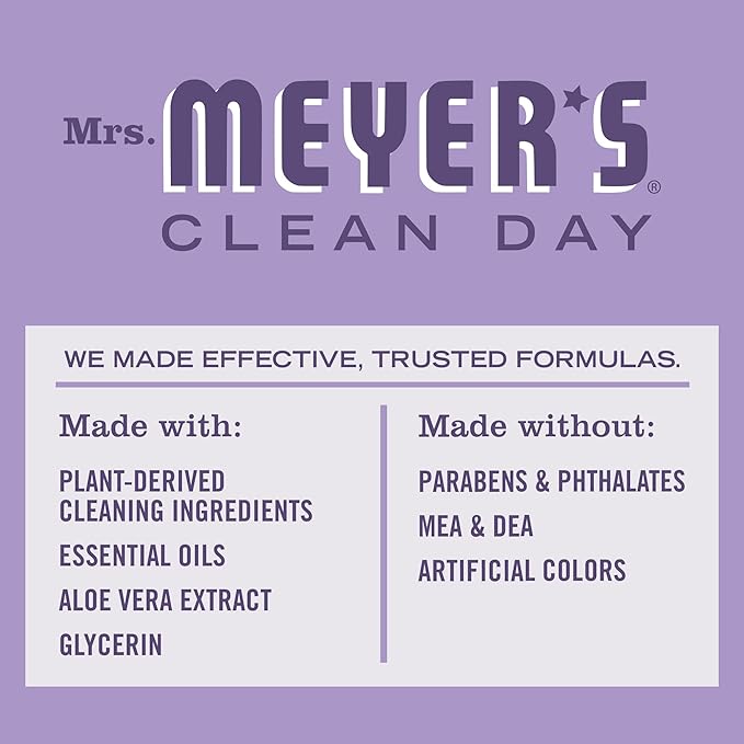 MRS. MEYER'S CLEAN DAY Liquid Dish Soap, Biodegradable Formula, Lilac, 16 fl. oz