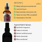 Lavender & Lemon Linen Spray | Clean Refreshing Aromatherapy Made with Pure Essential Oils | Fabric Freshener & Deodorizer for Carpet Kitchen Laundry Bathroom | 4 fl oz