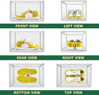 4 Pack X-Large Shoe Boxes Clear Plastic Stackable Storage Box Size 14 Thicken Sneaker Shoes Containers with Magnetic Door Acrylic Display Case Organizer for Closet