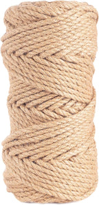 5mm 12Ply Jute Twine,98 Feet/30M Twisted Jute Rope, Garden Twine, Heavy Duty and Thick Twine Rope, Garden, Arts & Crafts, Home Decor, Packaging Braided