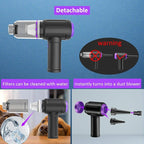 14500 Pa Computer Vacuum Cleaner Mini & 110000RPM Compressed Air Duster for Keyboard Cleaning Cordless Canned Air Powerful Energy Efficient