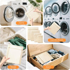 4Pcs Cotton Mesh Laundry Bags for Delicates,Breathable Mesh Garment Bag for Washing Machine,Travel Wash Bags with Zipper for Bras,Underwear,Socks,Baby Clothes,Laundry Dorm Room Essentials(S)