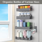 Magnetic Water Bottle Holder for Refrigerator, Cup Holder Organizer for Stanley and Tumbler for Kitchen, 4 Pack, Dark Gray