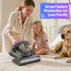 Mattress Vacuum Cleaner 550W 18KPa Bed Vacuum Cleaner with Smart Dust Sensor, UV-C Light, 149°F Heat, HEPA Filter, Handheld for Bed Sofa Couch