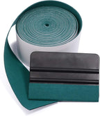 FOSHIO Micro Fiber Felt for Squeegee Edge Wrapping 5 Meters Length - Dark Green Suede Felt to Cover The Edges of Hard Card Squeegees