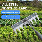 Gardenia Iron Weeding Rake, 2025 Gardenia Iron Weeding rake, Ironrake The Heavy-Duty Irons Weedings Rakes,Irons Rakes for Gardening and Weedings (5 Teeth) (8 Teeth)