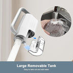 Steam Cleaner, 6 in1 Rotated Steam Mop Cleaner with 2 Modes, 2 Microfiber Pads, 400ML Removable Tank, 23FT Power Cable, Detachable Steam Mops for Floor, Laminate Floor, Tiles Cleaning (White)