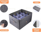 EASEVE 2Pcs Closet Organizers and Storage Bins for Clothes - 12 Cell Drawers Organizer Grid Storage Box for Jeans Pants Sweater Towel T-shirts, Wardrobe Shelf Dividers Closets Organization