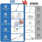 FEPPO Steam Mop with Detachable Handheld Steam Cleaner for Home and Floor Cleaning, 10-in-1 Multi-purpose Attachments & 2 Pads, Powerful Steamer for Floors, Hardwood, Tiles,Grout,Windows,Kitchen,Bath