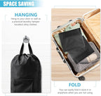 Laundry Bag Backpack,Olosar 2PCS Extra Large Travel Laundry Bag with Mesh Pocket & Adjustable Shoulder Straps,Dirty Clothes Travel Bag for College Students Dorm,Apartment(Black)