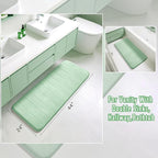 Yimobra Long Bath Mat 44"x24", Super Soft Quick Dry Memory Foam Bathroom Rug, Water Absorbent, Non Slip Backing Machine Washable for Tub Shower, Thick Comfort Support, Pale Green