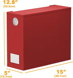 SpaceAid 9 Pack Bed Sheet Organizers and Storage, Foldable Sheet Organizer with Window for Linen Closet, Set Folder Keeper for Queen & King Size Bedding Storage (Red)