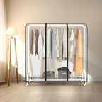 Zilink 60'' Clear Garment Rack Cover Dustproof Clothes Rack Cover Clear Garment Bags Fur Coat Storage Bag Waterproof Wardrobe Cover with 2 Durable Zippers for Garment Rack