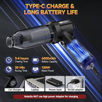Car Vacuum Portable Cordless High Power Small Handheld Vacuum Cleaner 4-in-1 Compressed Air Duster & Air Blower & Pump Hand Held Mini Vacuum for Christmas Cars,Office,Home Cleaning