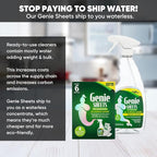 Genie Sheets All Purpose Cleaner | 1 Bottle with Sprayer + Concentrate Makes 6 24oz Refills | Professional-Strength | Just Add Water | Sustainable Eco-Friendly Plant-Based
