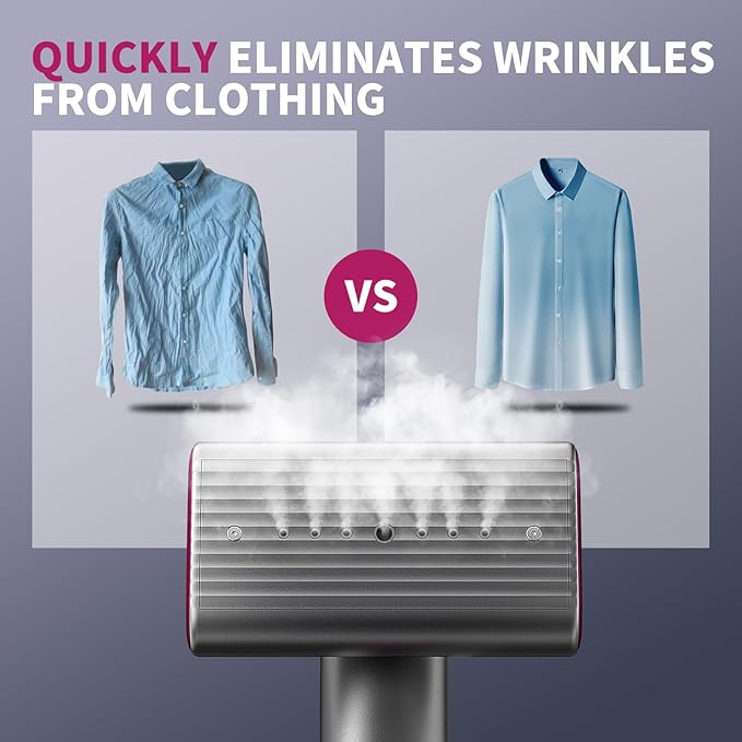 Steamer for Clothes, Portable Travel Handheld Clothing Wrinkles Remover for Clothes, 15s Fast Heat-up, 70ml Water Tank with measuring cup, Portable Garment Steamer for 120V Countries, for Home, Travel